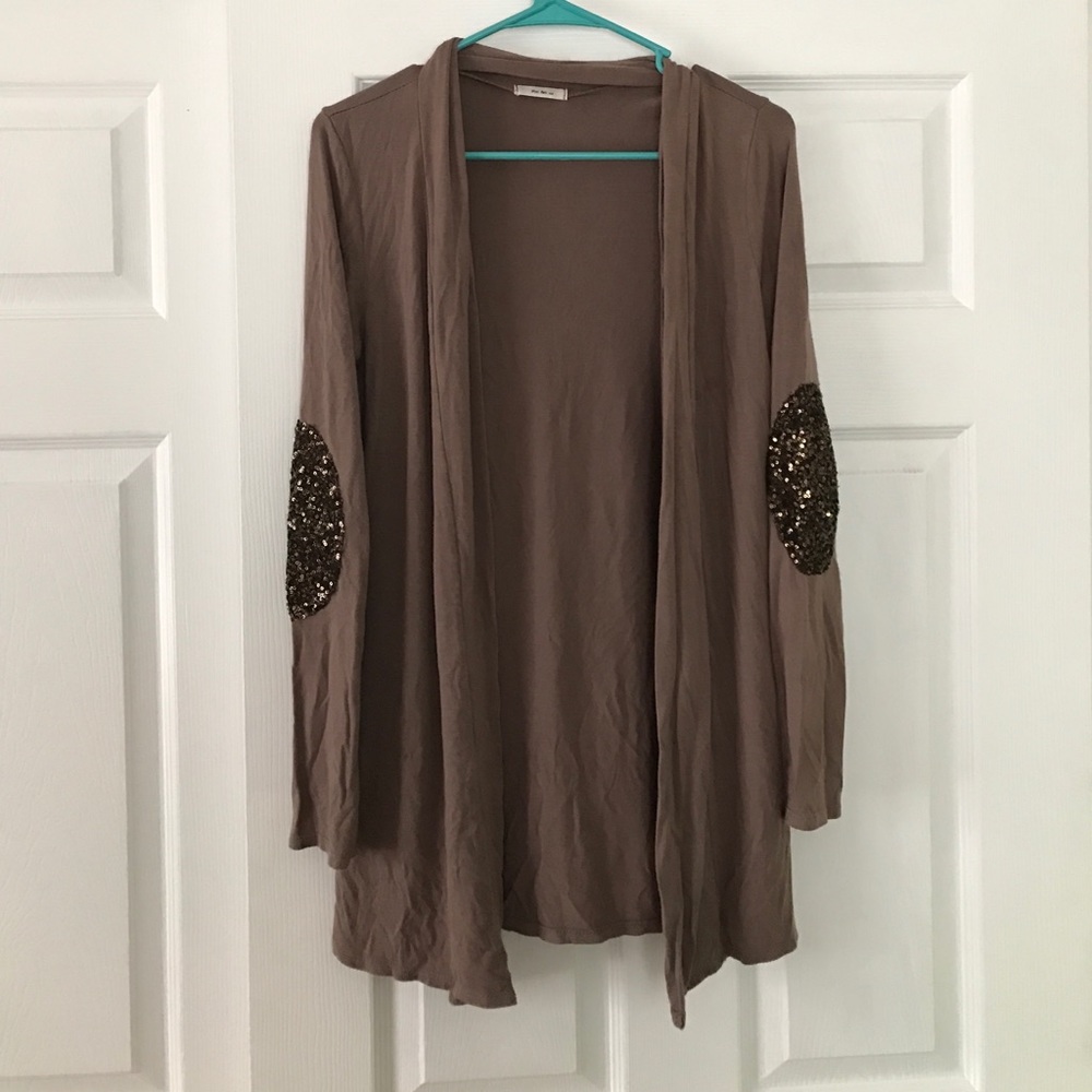 Mon Ami Sequin Elbow Cardi