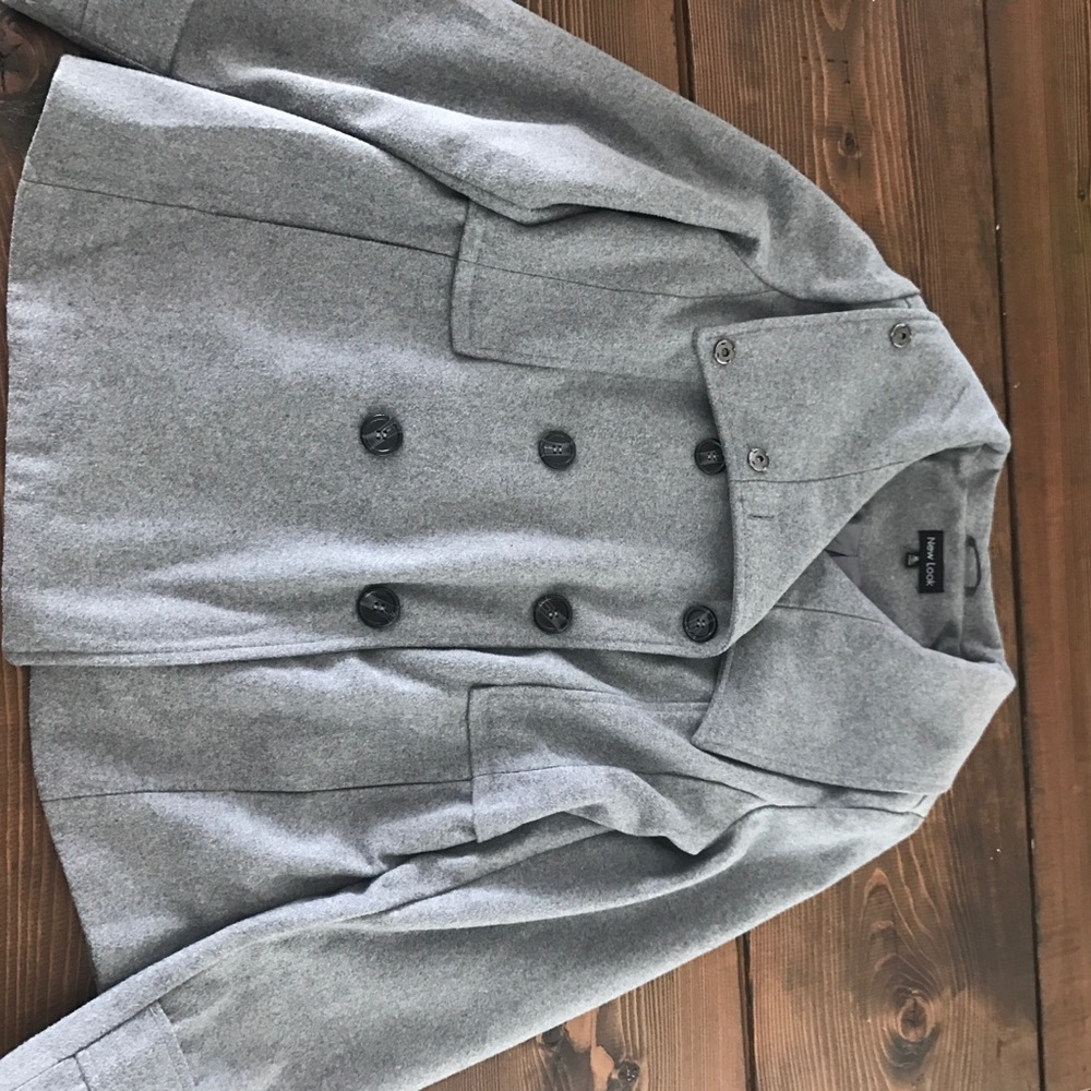 Grey peacoat