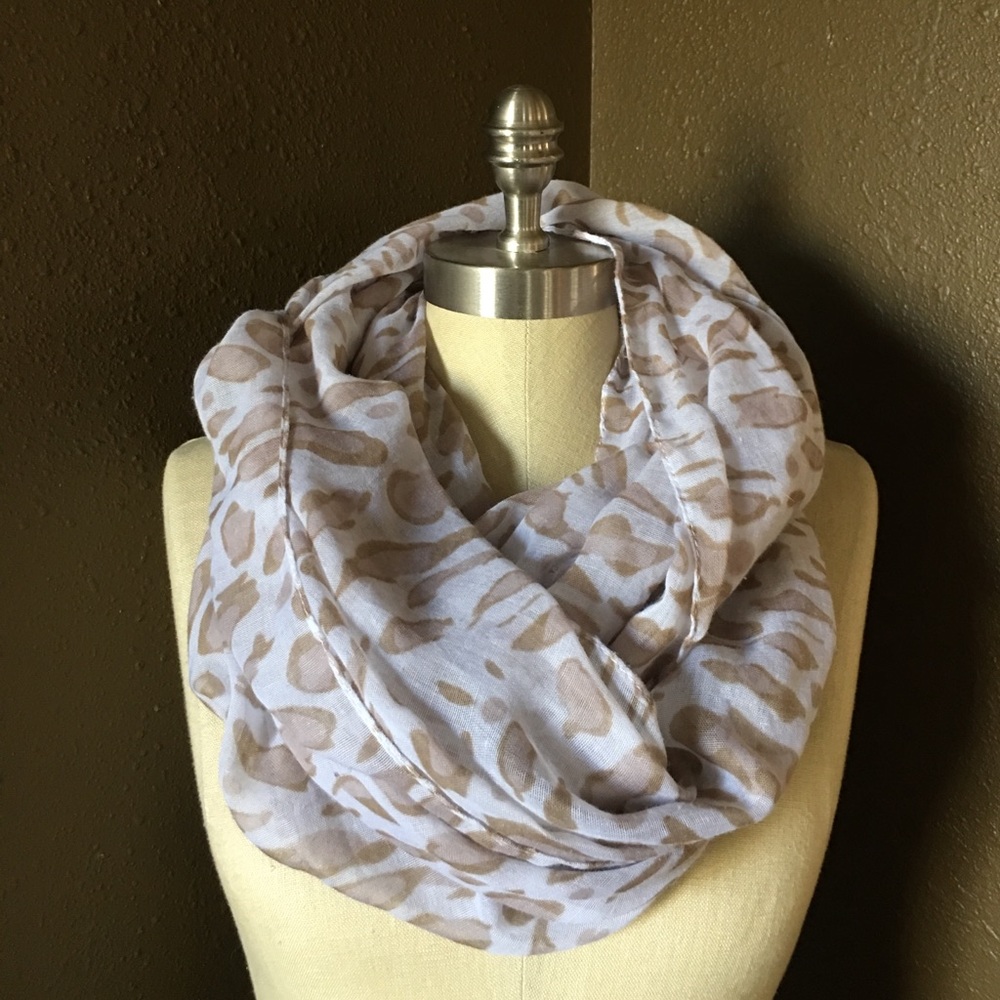 Sheer, light cotton leopard print Infiniti scarf
