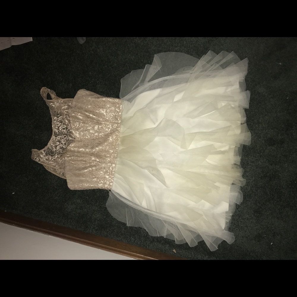 White and gold dress