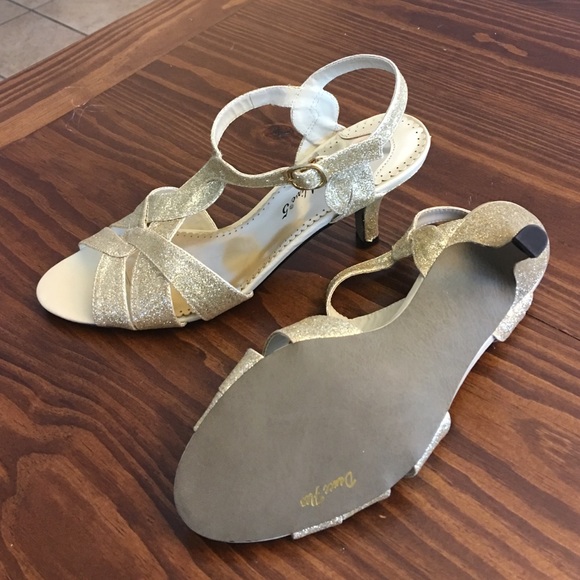 Gold glitter heels - Picture 4 of 4