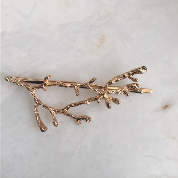 Gold twig hair pins /clips (2) 🌺HOST PICK🌺 - Picture 2 of 3