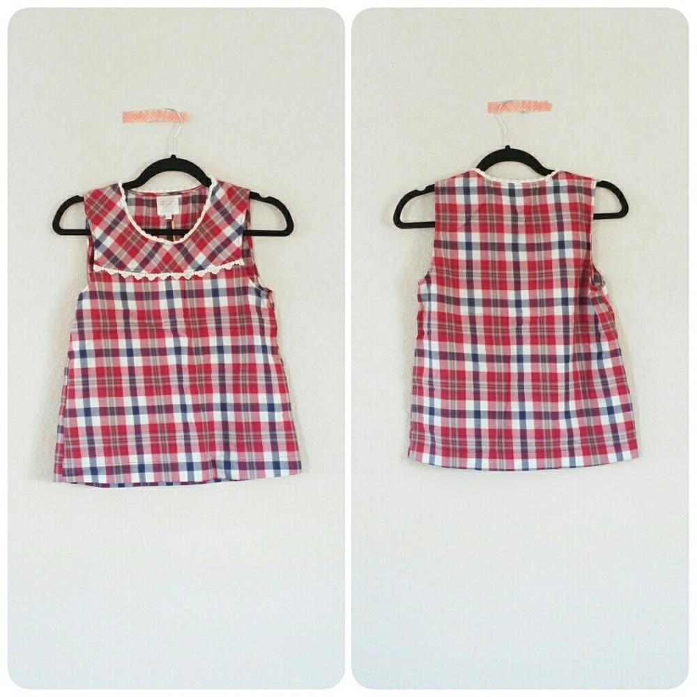 NWT Red plaid lace shirt