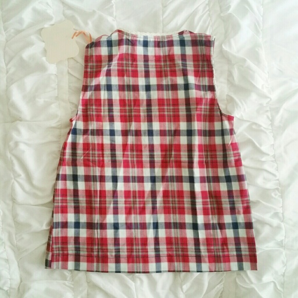 NWT Red plaid lace shirt - Picture 2 of 4