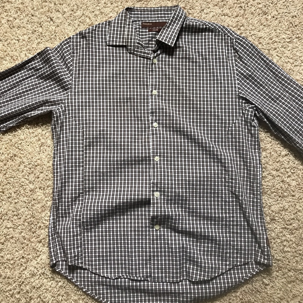 Perry Ellis Men's Brown button down shirt size L