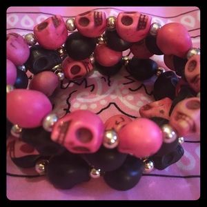 Topshop Skull 💀 Bead Bracelets