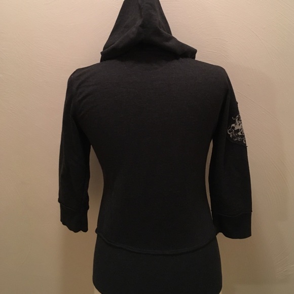 Charcoal zip up with sliver design. - Picture 2 of 3