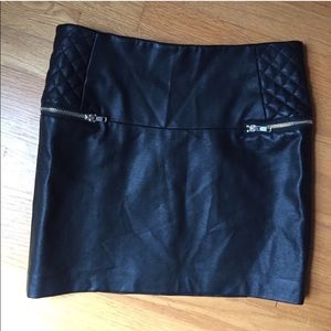 Sam Edelman black faux leather skirt
