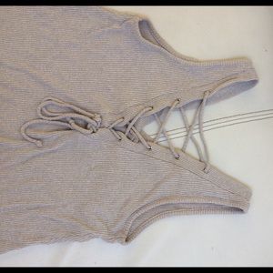 Lace up front shirt