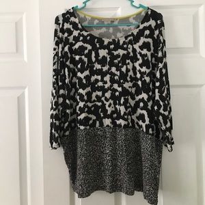 Joan Vass Animal Print Top