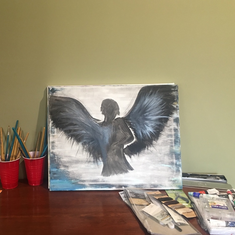 Falling angel painting