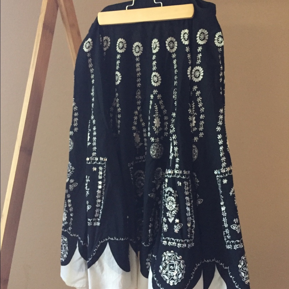 Black and white skirt