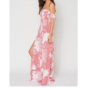 IN SEARCH OFF. Flynn skye Sky bardot maxi dress