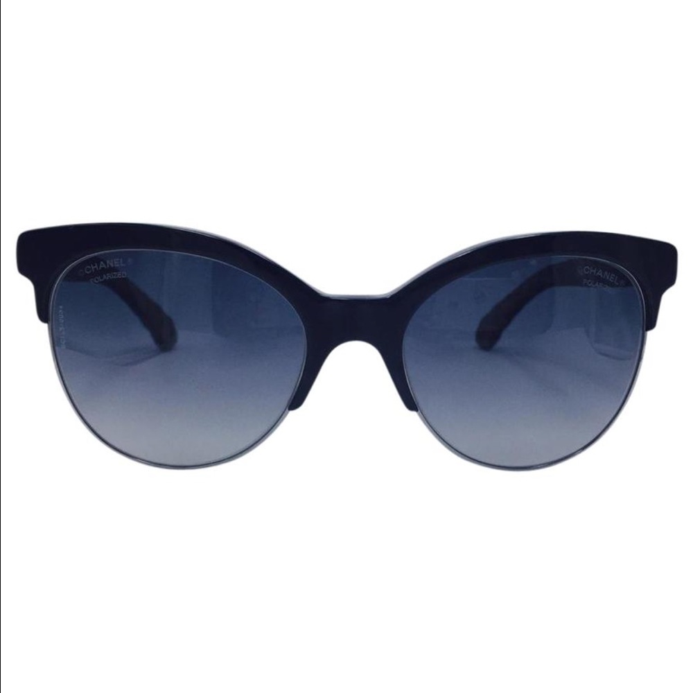Chanel black cat eye quilted black denim - Picture 2 of 8