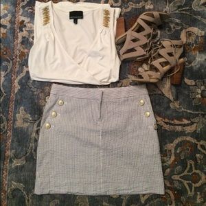 {J.Crew} Seersucker Mini Skirt