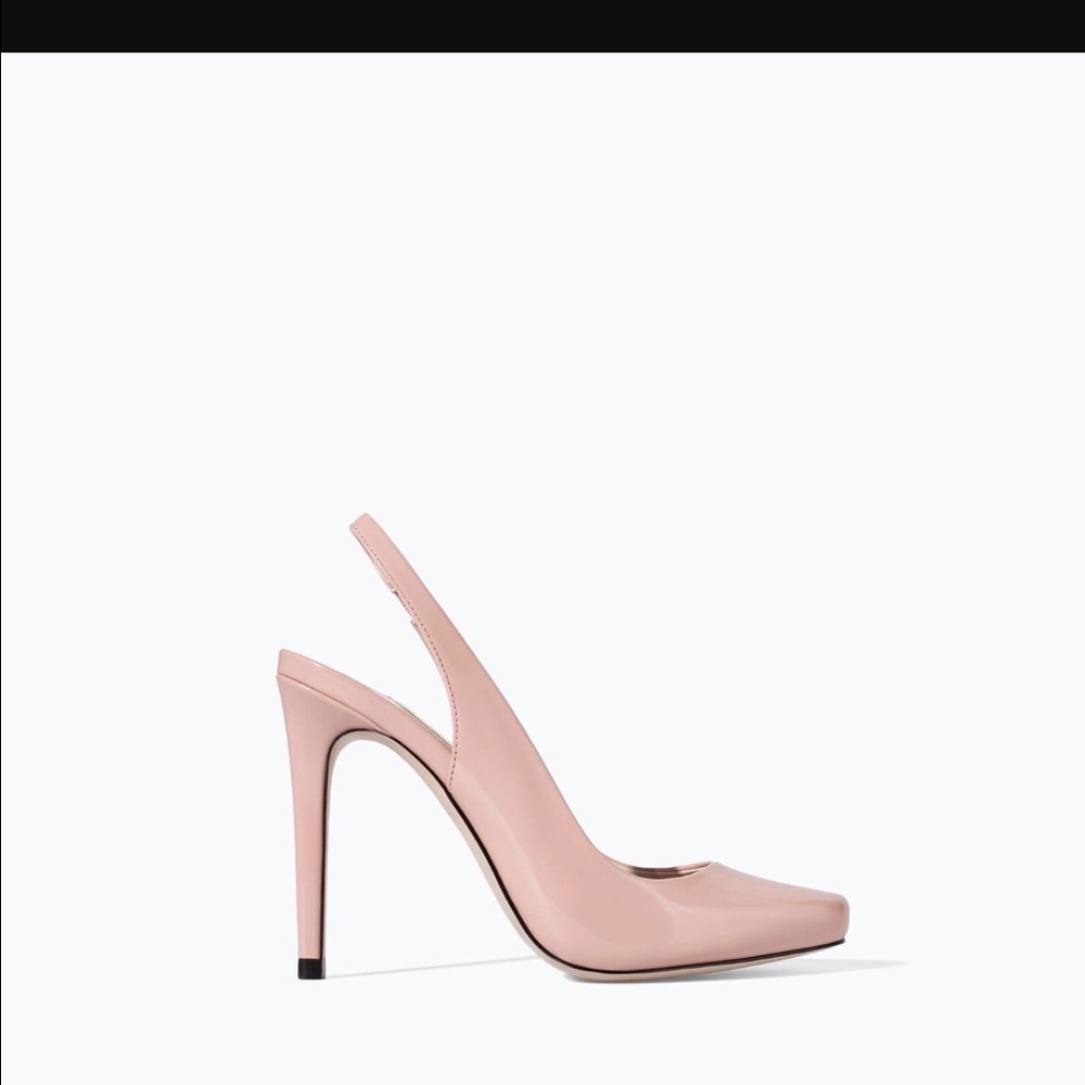 Zara Blush High Heel Slingback 9 40 New tags box