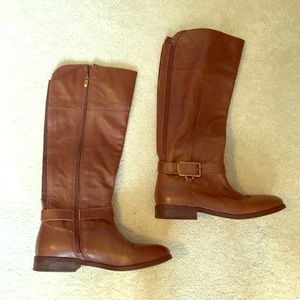 Brown knee high boots