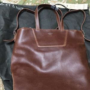 MATT & NAT VEGAN FAUX LEATHER COGNAC BAG