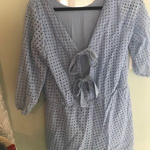 Powder blue Anthropologie romper