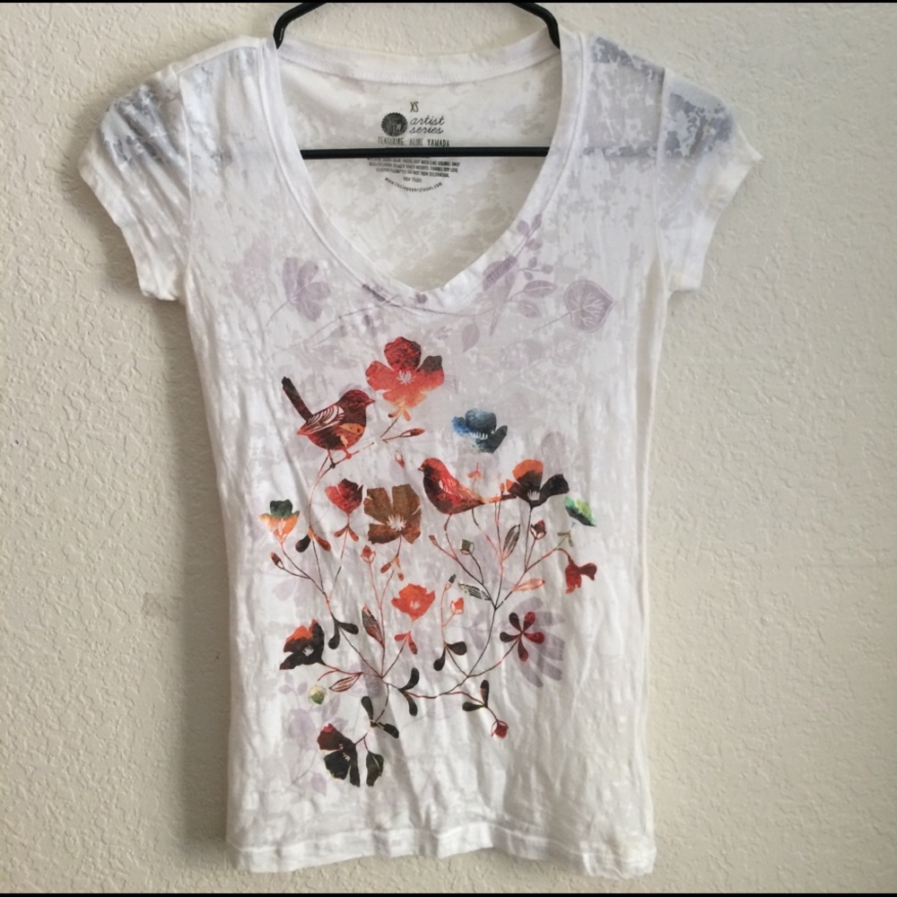 White V-Neck Shirt