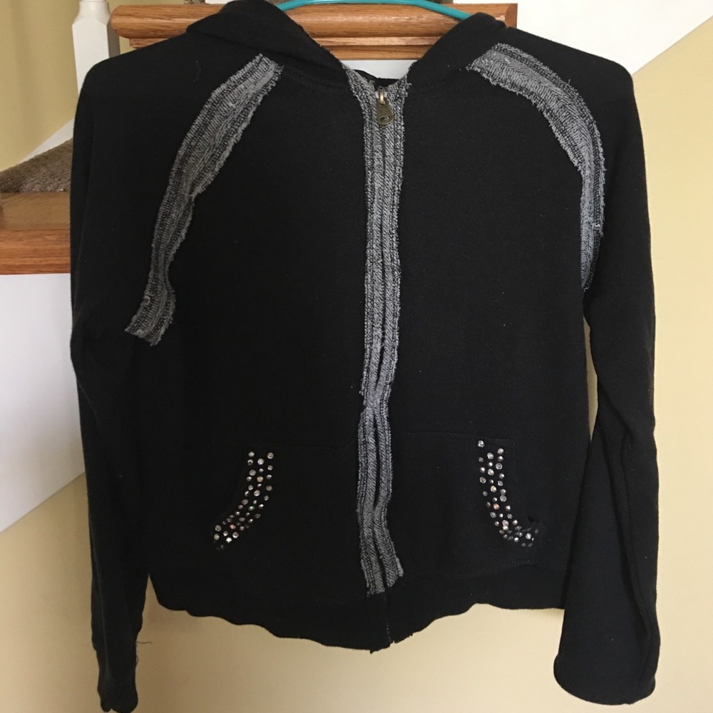 Rampage lightweight rhinestone zip up goodie.