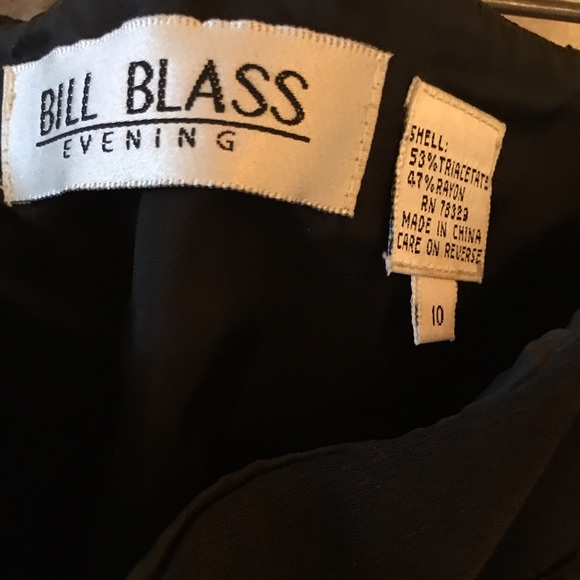 Black beaded strapless designer gown - Picture 7 of 8