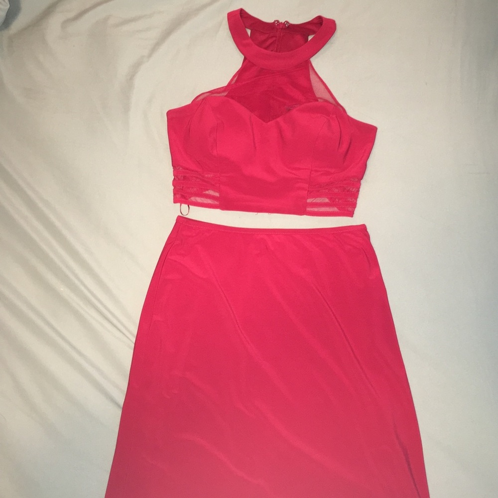 red 2 piece homecoming/prom/winter formal dress