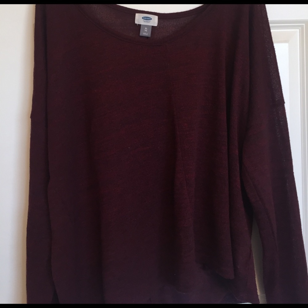 Lightweight cranberry sweater