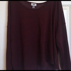 Lightweight cranberry sweater