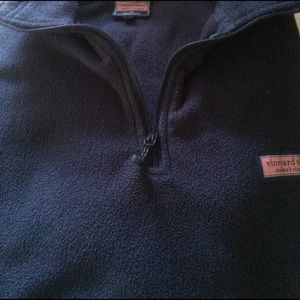 Mens half zip navy fleece