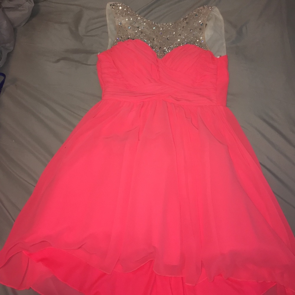 coral homecoming/prom/winter formal dress