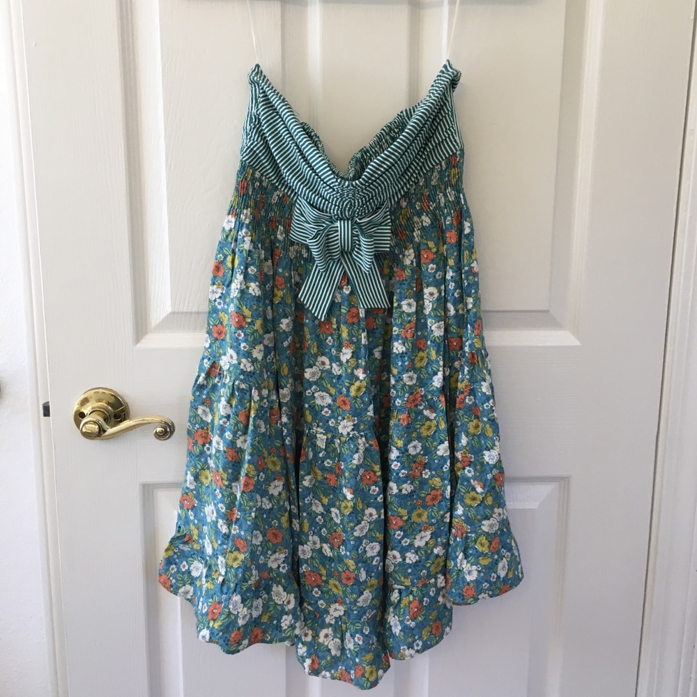 Floral and stripe dress