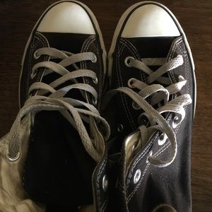 Black high top converse