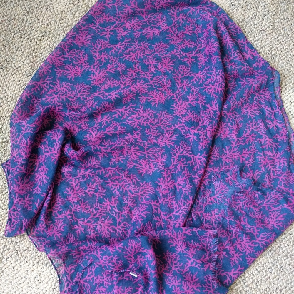 Large purple coral wrap or scarf