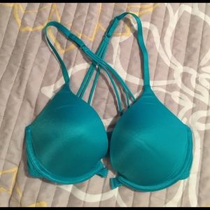 Silky Aqua Bra w/crisscross straps SET