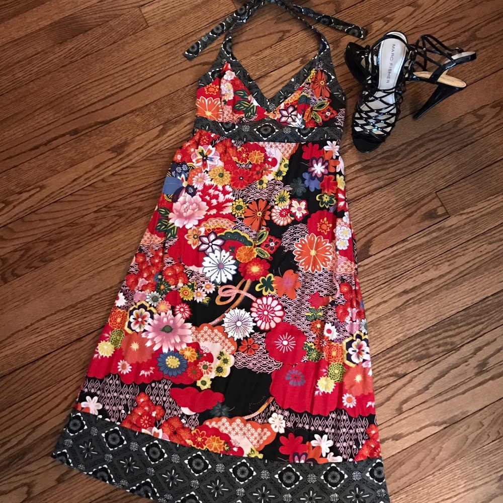Lucky Brand Tie Back Halter Dress