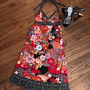 Lucky Brand Tie Back Halter Dress