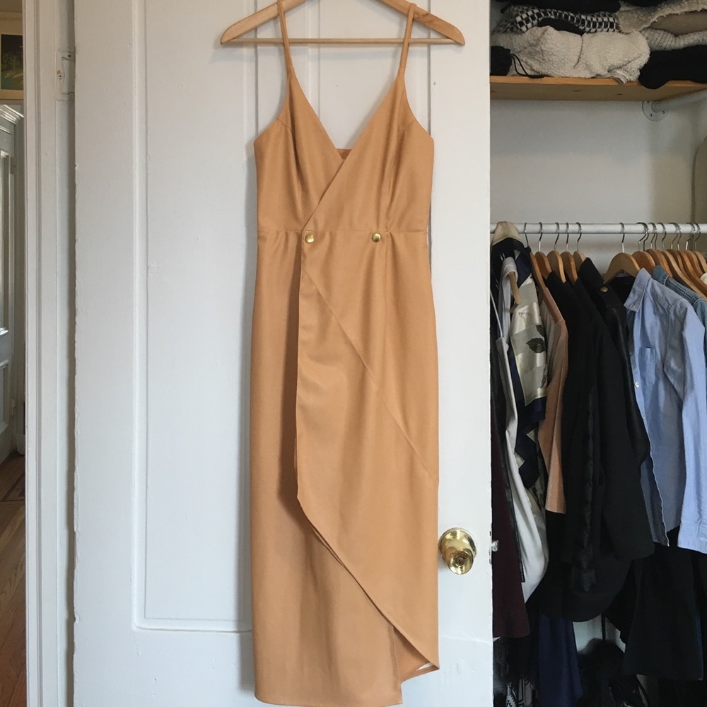 Shona Joy Emanuelle Wrap Dress in Tan