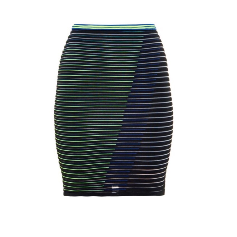 BNWT ✨ Black Striped Technical-Knit Skirt