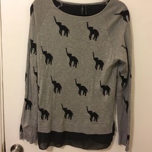 Elephant Print Sweater