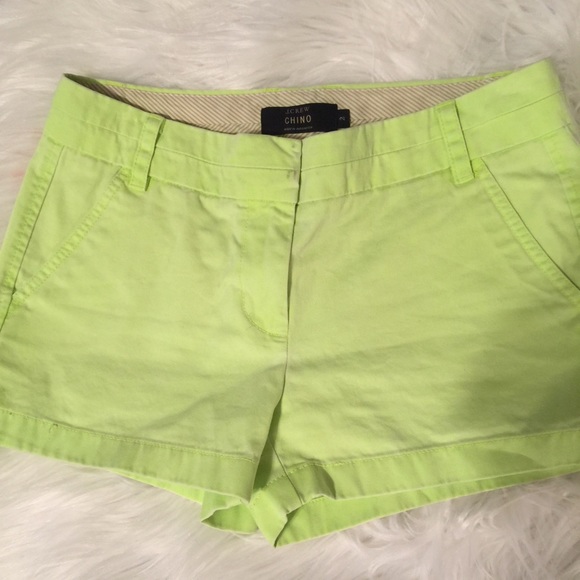 ❗️Sale ❗️Neon Green JCrew Chico Short Sz 2 - Picture 2 of 5