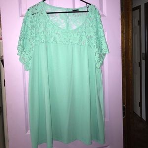 Mint green lace top torrid sz 4
