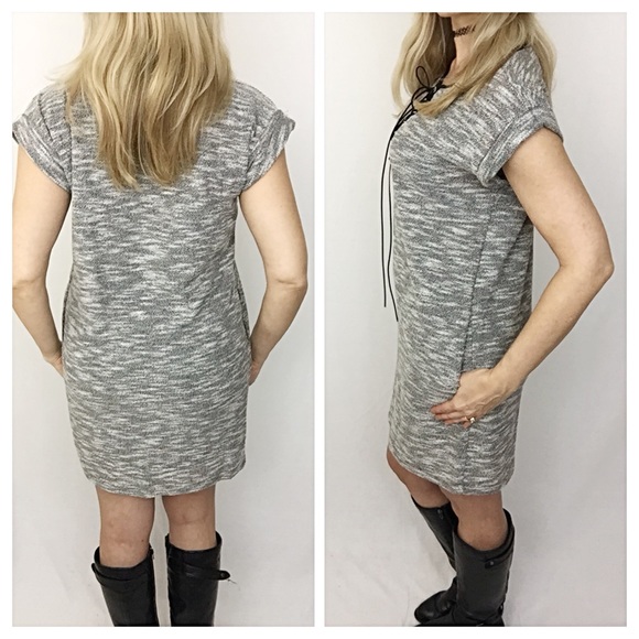 Marled Knit Pocket Tunic Slip Dress S/M - Picture 6 of 6