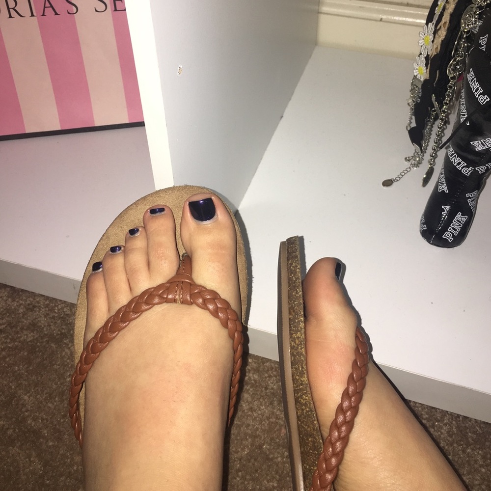 Brown Flip Flops - Picture 4 of 4