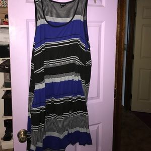Blue, grey, black tank dress torrid sz 5