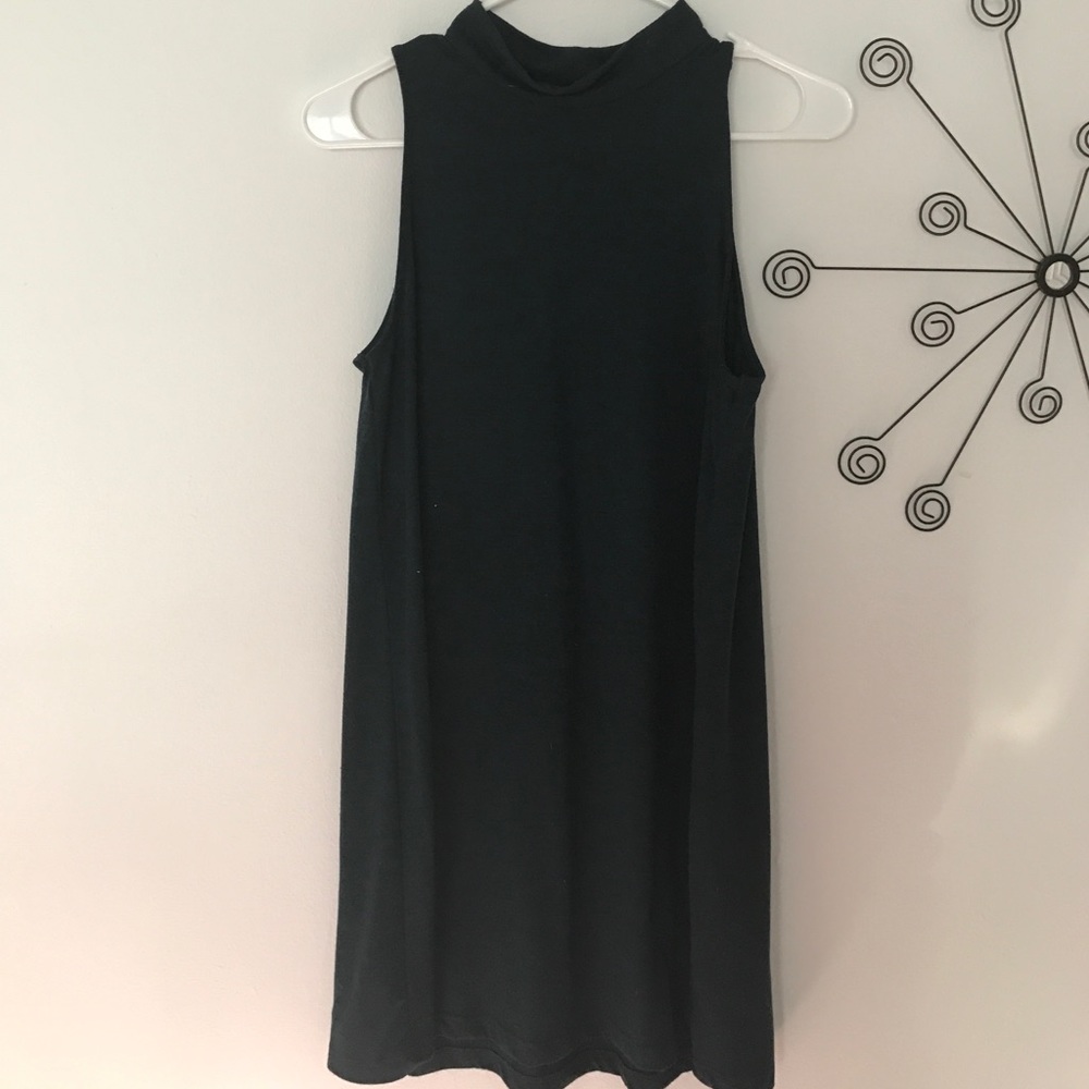 Dark teal high neck dress from H&M