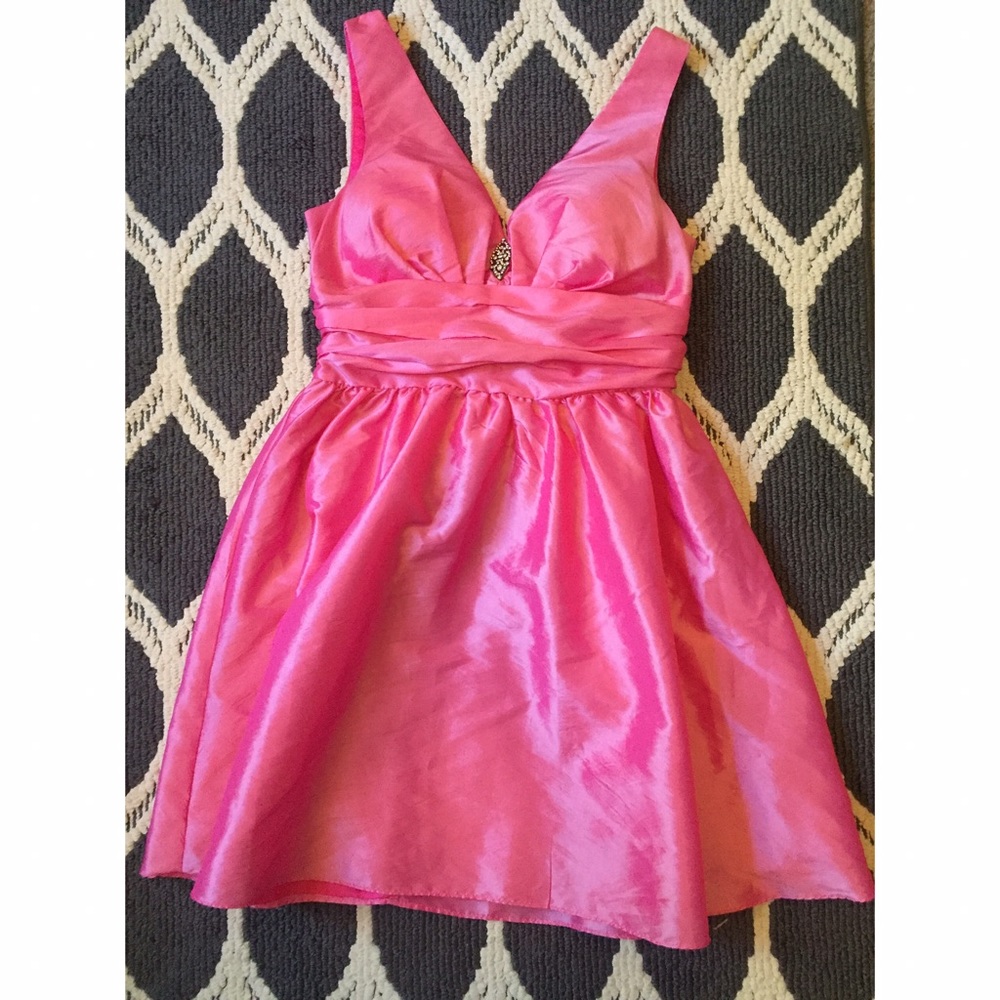 Hot pink cocktail dress