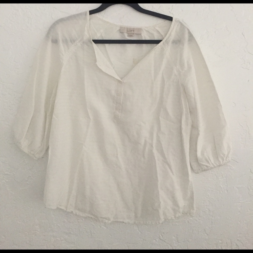 Loft White Blouse