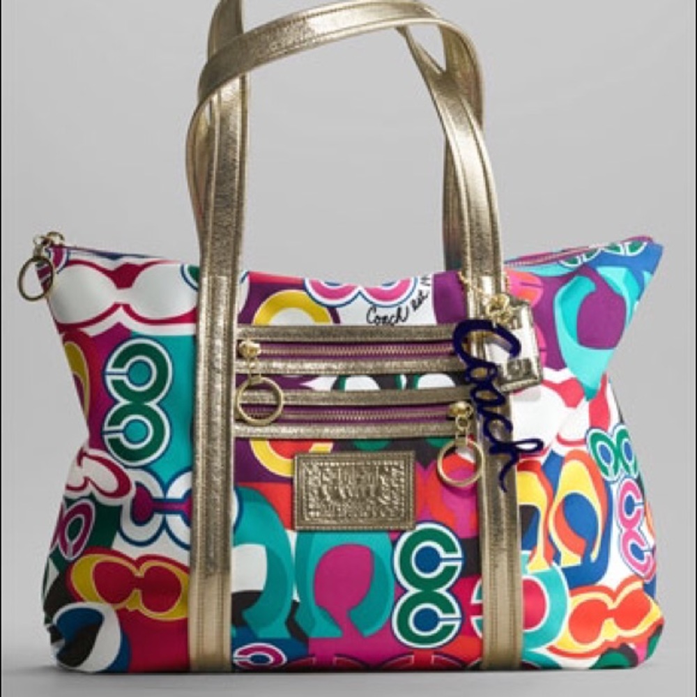 Coach Poppy Glam Tote