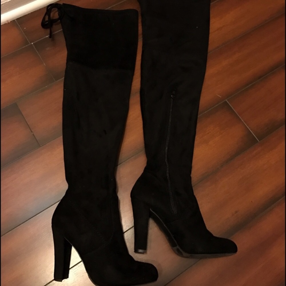 Black over the knee boots